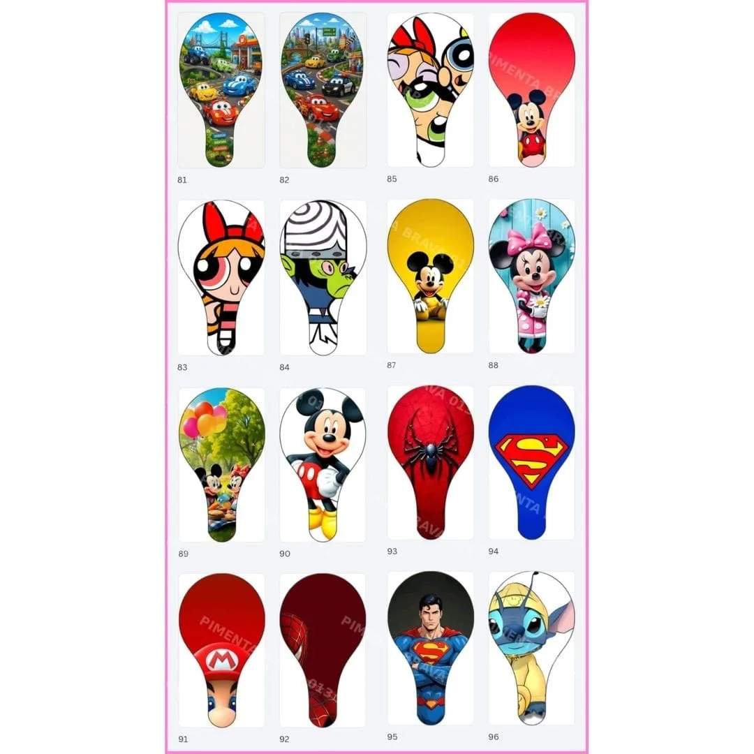 5 Kits: Cada kit com 2 Raquetes Mdf + Bolinha Ping Pong Infantil Divertido Brinquedo (cópia) — foto 3