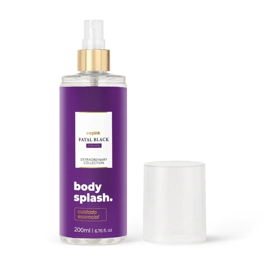 Body Splash Wepink Fatal Black For Her 200ml - Frutado Floral Oriental Sedutor — foto 3