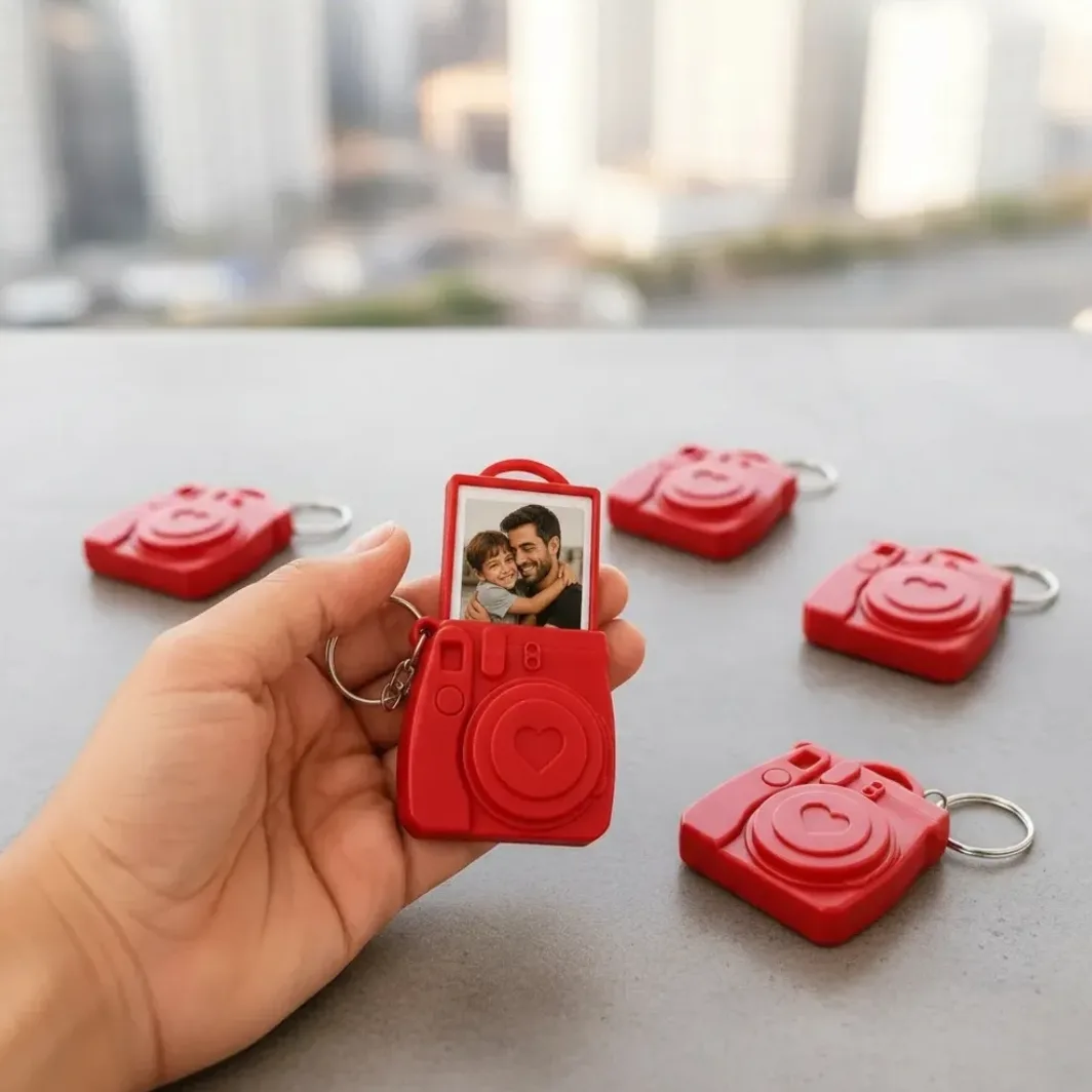 Kit 3 Chaveiro Câmera Personalizado Porta Retrato com Foto — foto 4