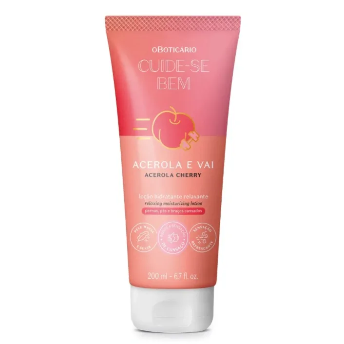 Loção Relaxante Hidratante Cuide-se Bem Acerola e Vai 200ml - O Boticário — foto 3