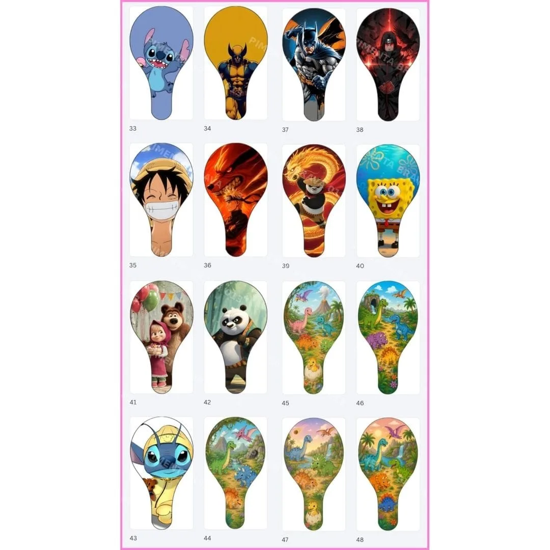 5 Kits: Cada kit com 2 Raquetes Mdf + Bolinha Ping Pong Infantil Divertido Brinquedo (cópia) — foto 6