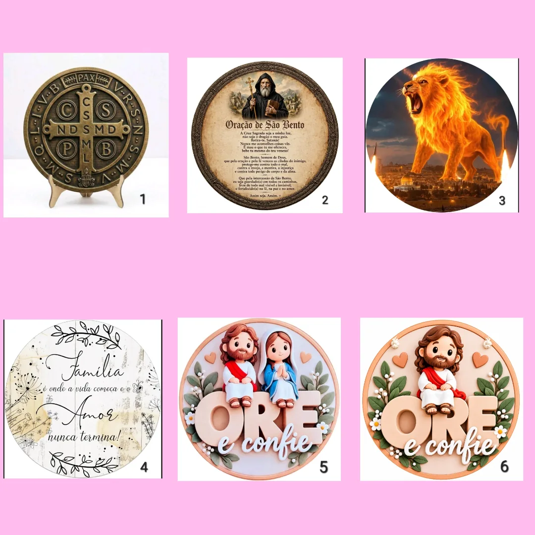 Kit 3 Placas Decorativas Personalizadas MDF 20x20cm Com Suporte Mesa — foto 2
