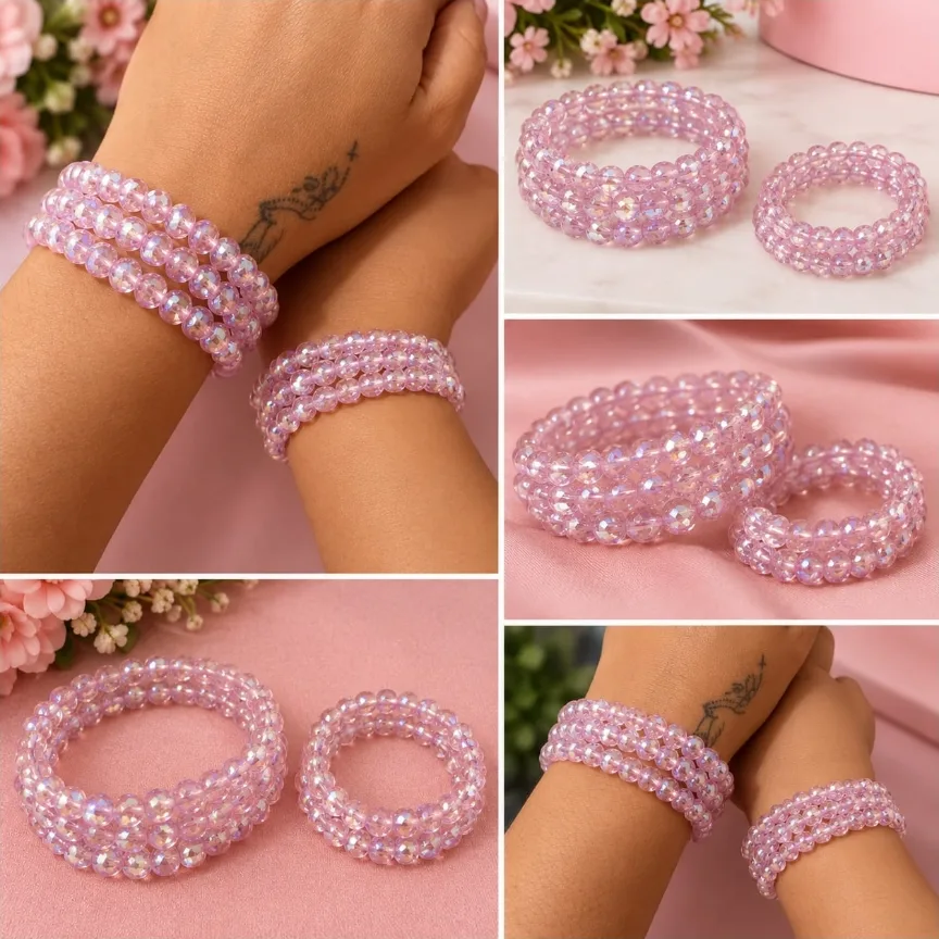 Pulseiras tal Mãe tal Filha Kit 6 Peças Adulto/infantil Feminina — foto 3