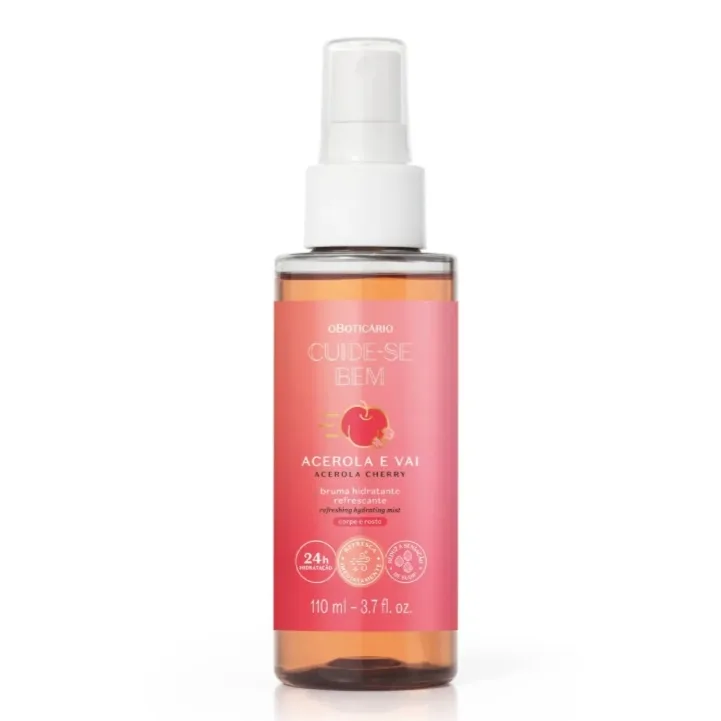 Bruma Hidratante Refrescante Corpo e Rosto Cuide-se Bem Acerola e Vai 110ml - O Boticário — foto 3
