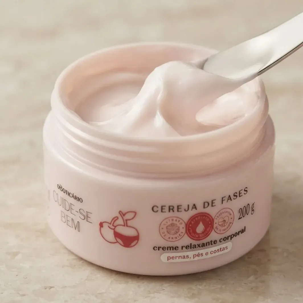 Creme Relaxante Corporal Cuide-Se Bem Cereja De Fases 200g — foto 2