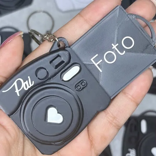 Chaveiro de câmera estilo Instax retrô + suporte para fotos — foto 2