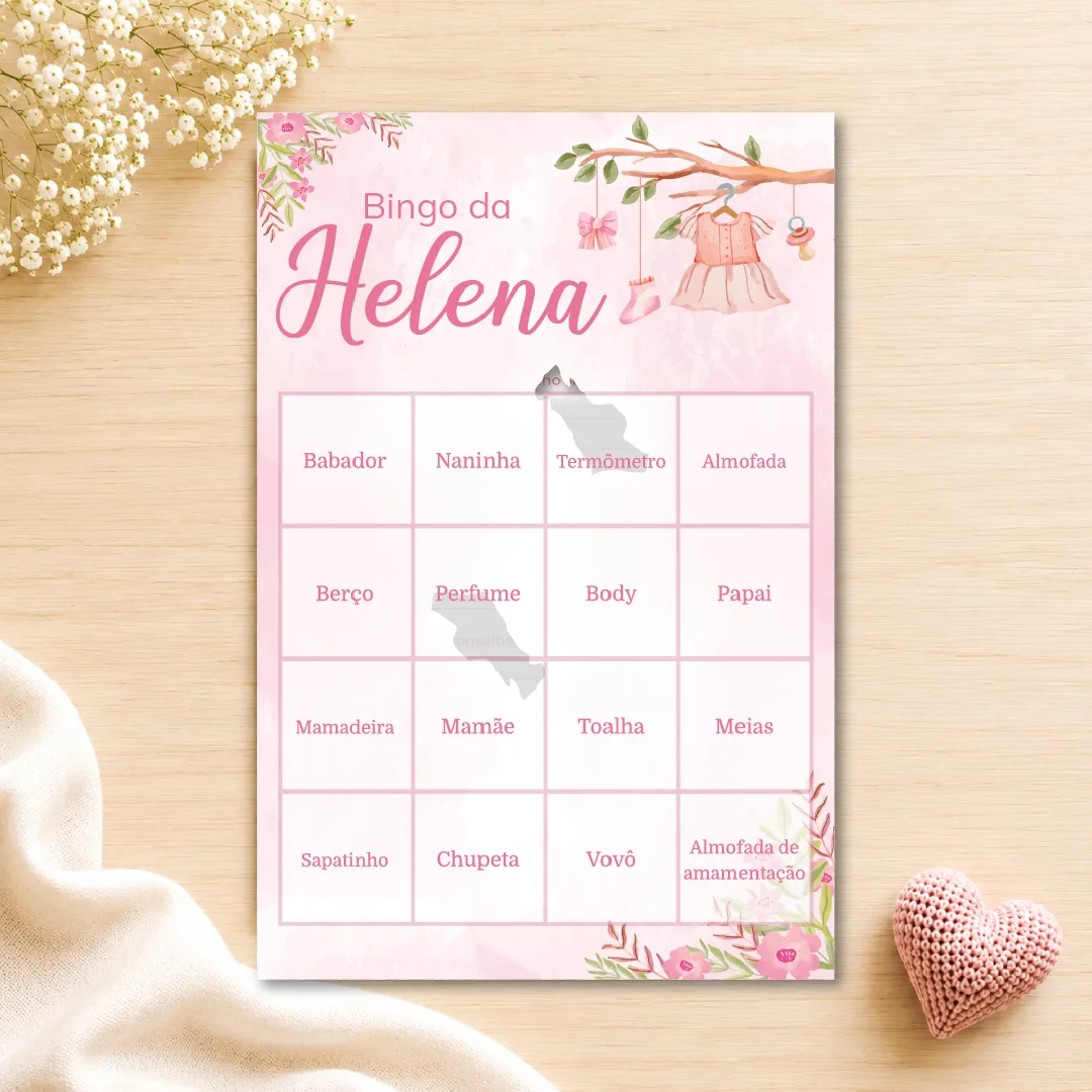 BINGO PERSONALIZADO - CHÁ DE BEBÊ - TEMA MENINAS — foto 4