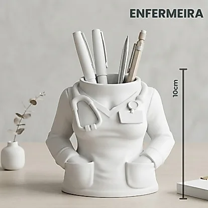 Porta Canetas Profissões 3D Organizador de Mesa Criativo Presente para Médico e Advogada — foto 5