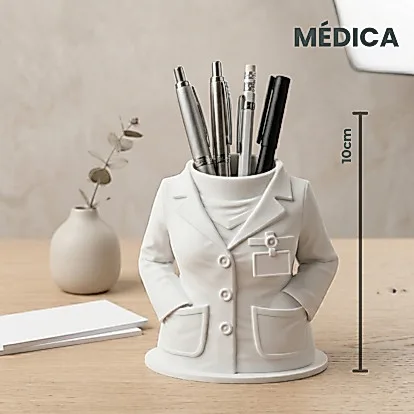 Porta Canetas Profissões 3D Organizador de Mesa Criativo Presente para Médico e Advogada — foto 2